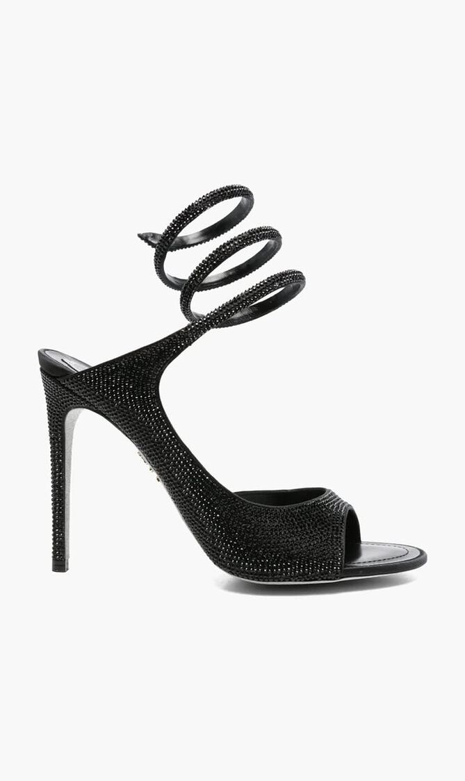 AUDREY BLACK SATIN JET STRASS