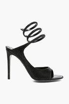 AUDREY BLACK SATIN JET STRASS