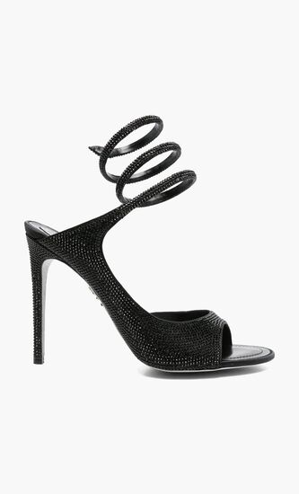 AUDREY BLACK SATIN JET STRASS