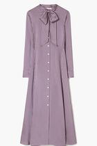 Stripped Viscose Shirt Dress