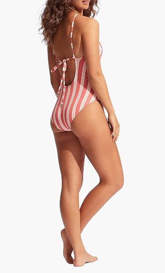 High Neck Halter One Piece