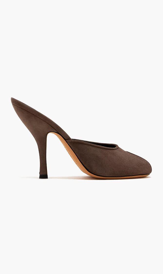 DATE MULE IN BROWN SUEDE