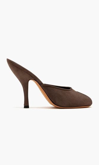 DATE MULE IN BROWN SUEDE