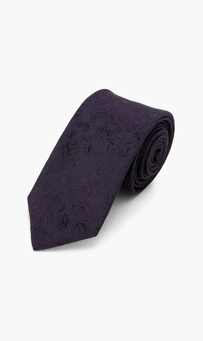 Floral Print Silk Tie