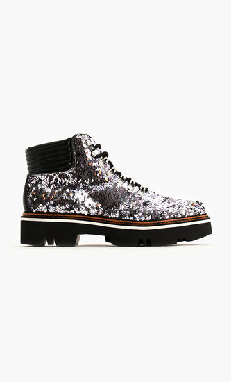 Sequined Ankle Boots