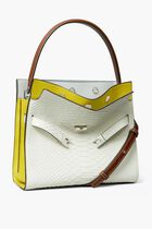Small Lee Radziwill Snake Embossed Double Bag