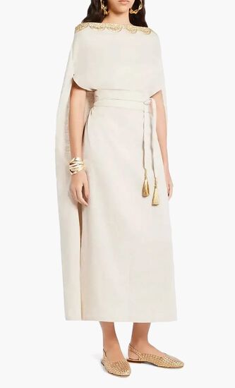 Divine Off Shoulder Dress Linen