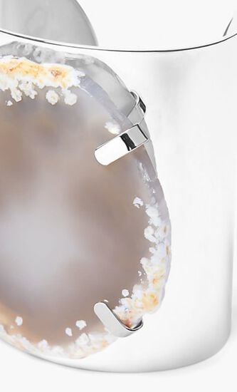 TAUPE AGATE COLLAR NECKLACE