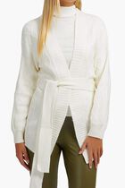 Cable Knit Wool Blend Cardigan