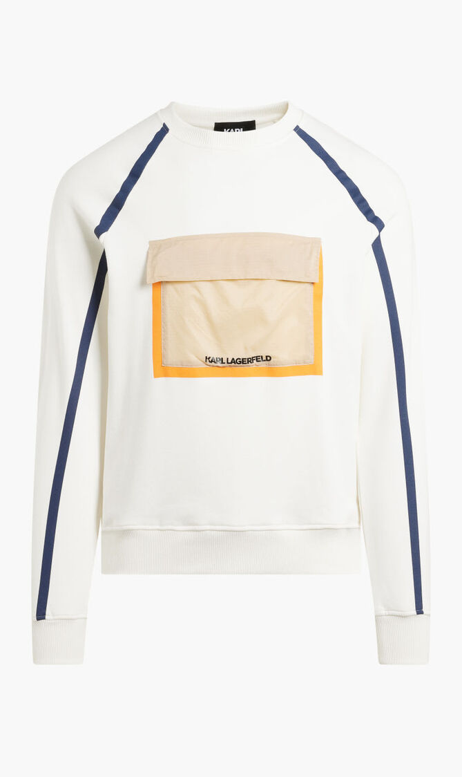 FABRIC MIX SWEATSHIRT