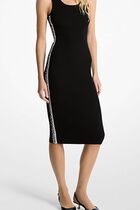 Stretch Knit Logo Tape Midi Tank Dress