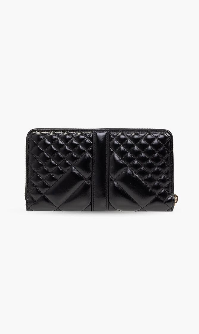 Zip Around Wallet Quilted Calf Leather