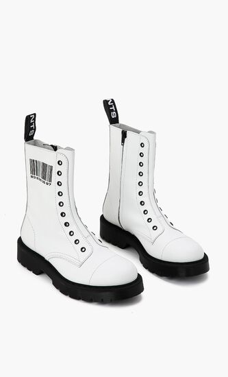 Barcode Leather Army Boots