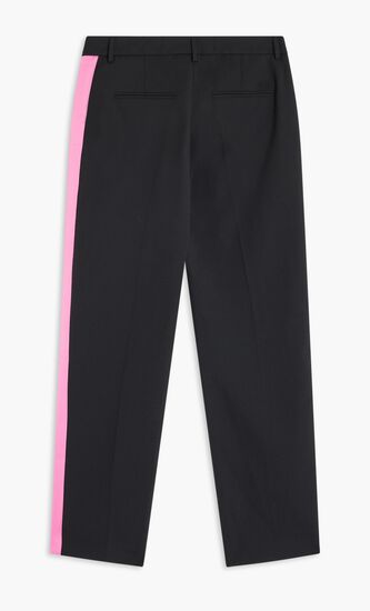 Satin Panel Tailored Pants