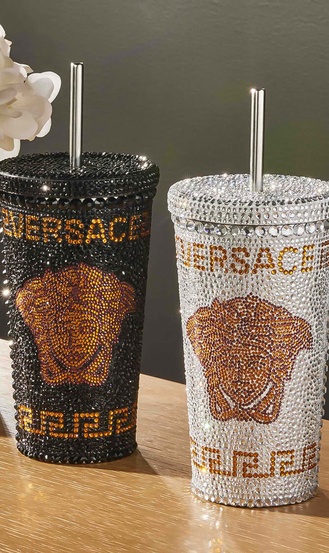 BLACK Travel mug with Medusa