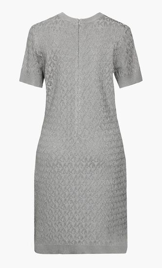 Metallic Knit Short Dress