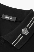 Medusa Head Embroidered Polo Shirt