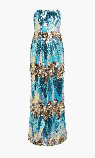 FARAH STRAPLESS GOWN