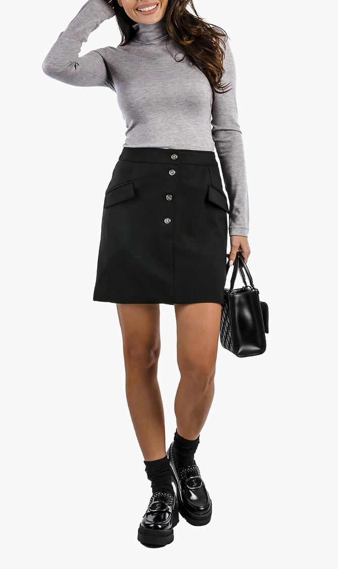Mini Elegant Skirt with Buttons