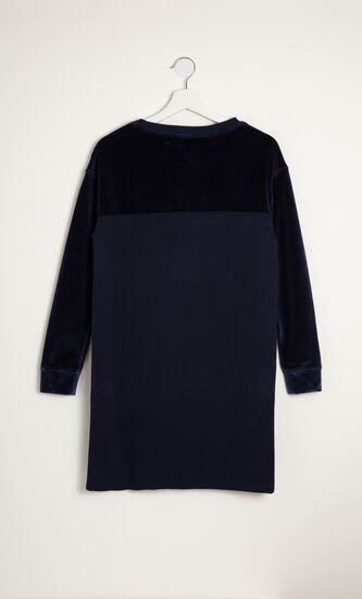 Velvet Detail Sweatdress