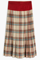 MADRAS PLAID SILK SKIRT