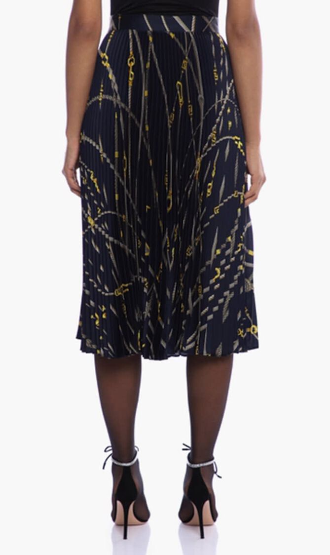 SKIRT TWILL POLY FABRIC WITH VERSACE ROPES PRINT