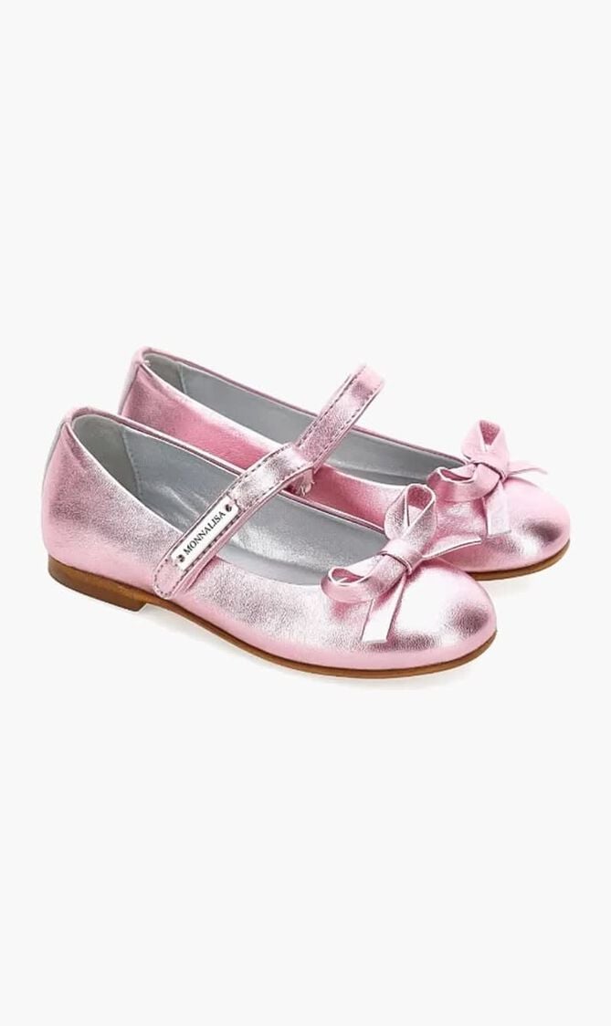 Mary Jane Metallic Flat Shoes