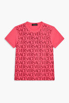 T-SHIRT JERSEY + VERSACE ON REPEAT KIDS STRASS