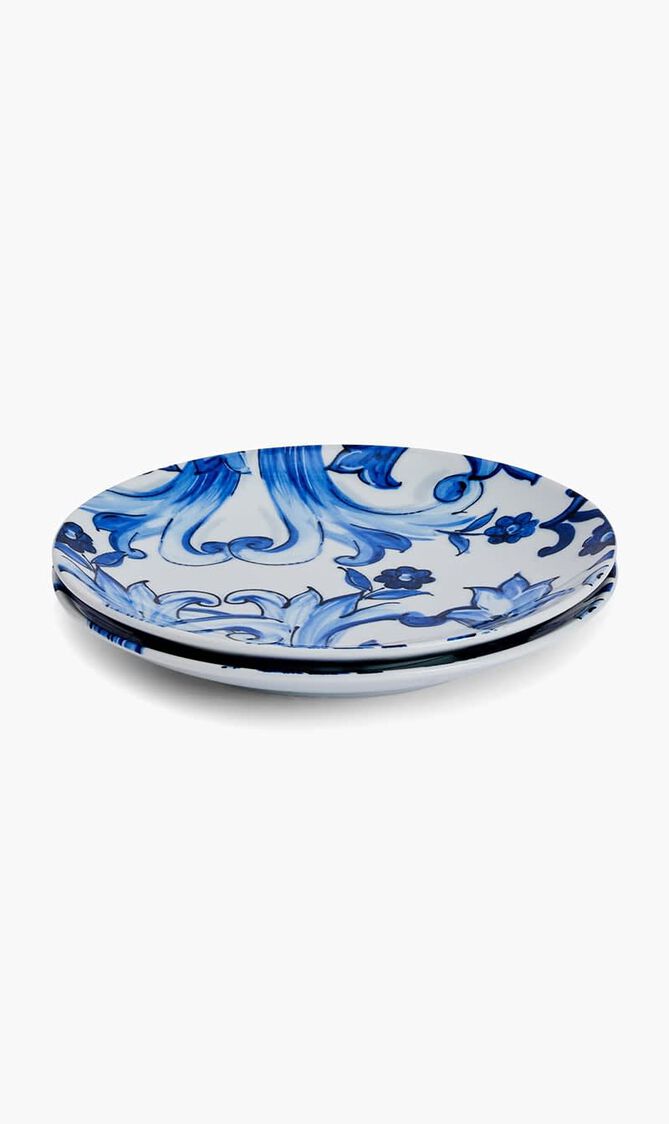 Blu Mediterraneo Fiore Piccolo Dessert Plate Round 19cm Set Of 2