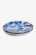 Blu Mediterraneo Fiore Piccolo Dessert Plate Round 19cm Set Of 2