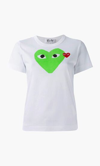 Contrast Heart Print T-shirt
