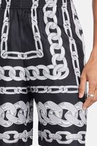 SHORTS MEDUSA CHAINS PRINT SILK TWILL