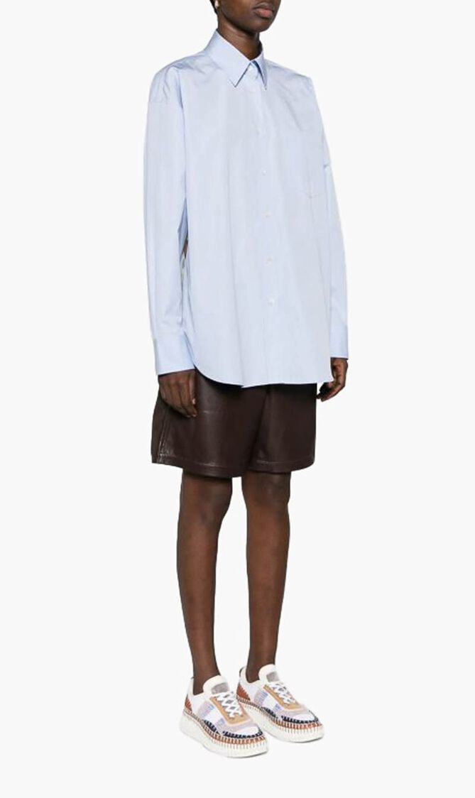 CHIFFON BACK OVERSIZED SHIRT