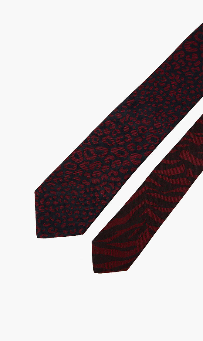 Printed Narrow Silk Tie