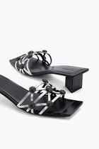 Crystal Bobble Heeled Mule Sandal Crystal Bobble Heeled Mule Sandal