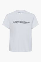 BLING BASEBALL FITTED TEE WHITE BLACK