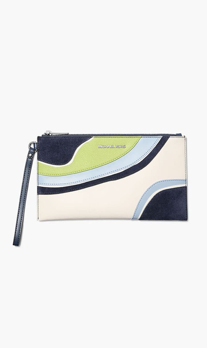 Jet Set Travel Large Patchwork Wristlet