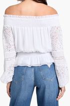 Silk Blend Off Shoulder Top