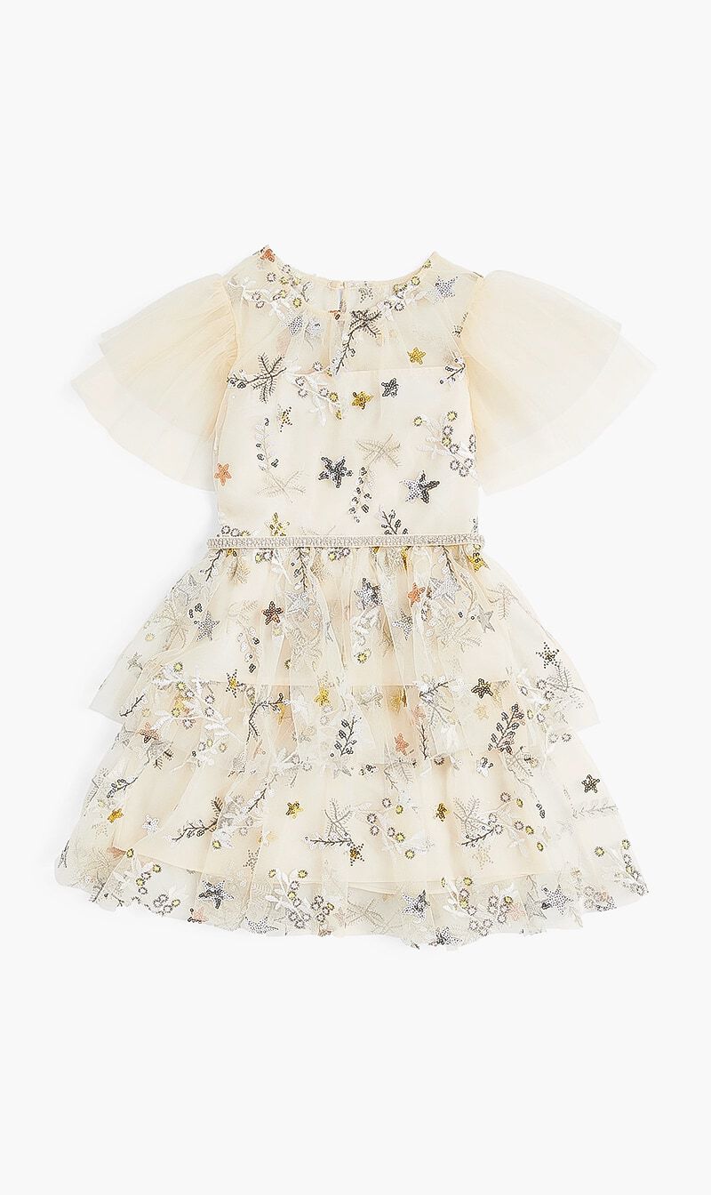 Buy SELF PORTRAIT Star Mesh Midi Dress for N A 0.0 The Deal Outlet
