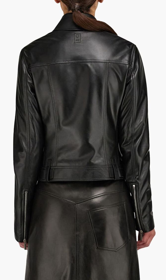 Biker Jacket with Vertical Zip Detail