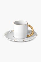 LOB HAAS BROS GOLD ESPRESSO CUP + SAUCER (SET OF 6)
