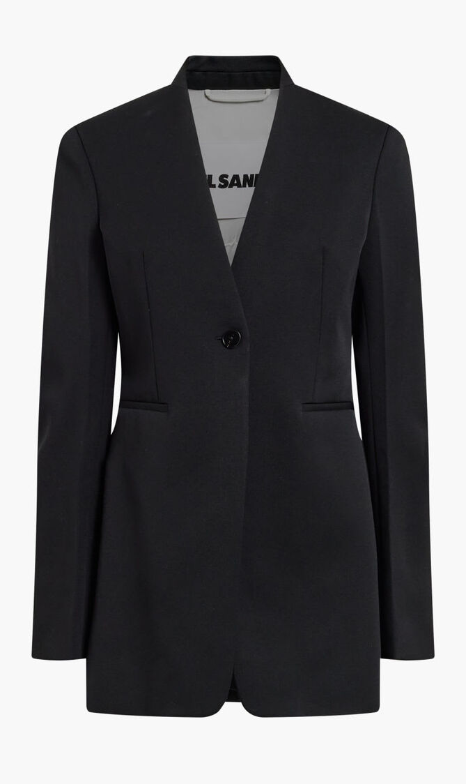 W JACKET 02 TM COMPACT WOOL GRAIN DE POUDRE