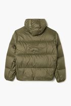 Short Water-Repellent Hooded Puffed Jacket