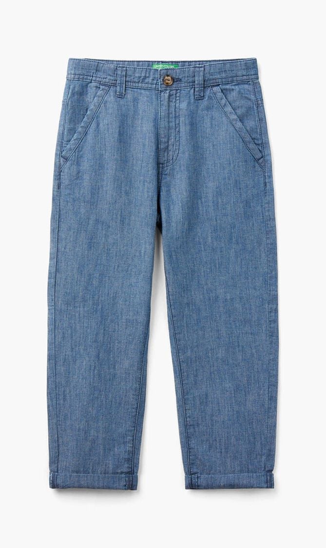 Linen Blend Chino Pants