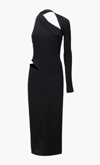 Asymmetric Midi Dress