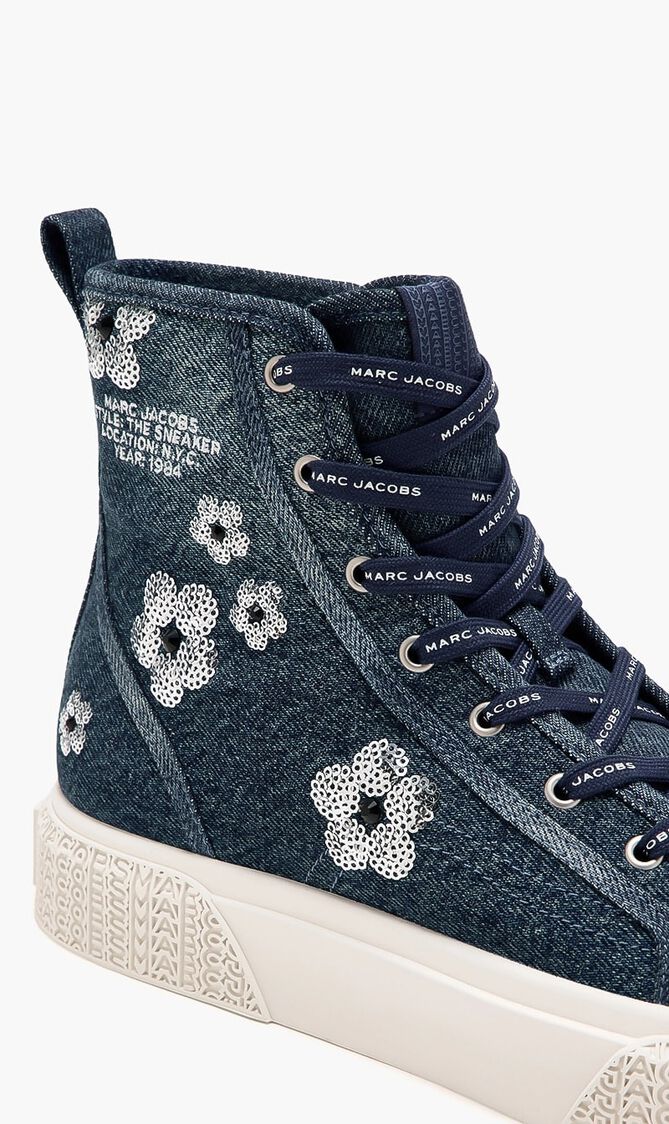 The Daisy Denim High Top Sneakers