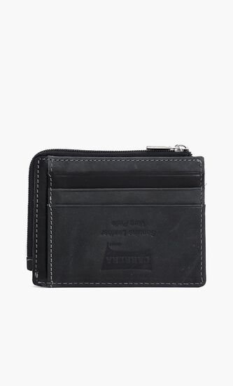 Engraved Logo Zipper Card Holder