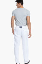 بنطال كتان سادة برباط بنطال كتان سادة برباط