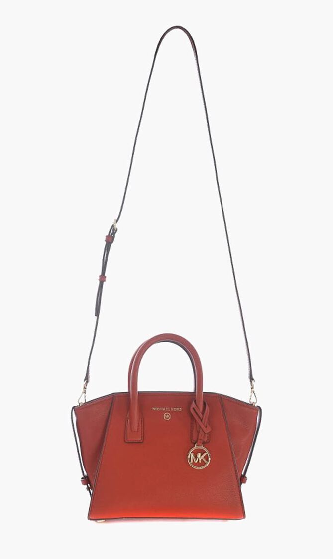 Avril Small Leather Top Zip Satchel