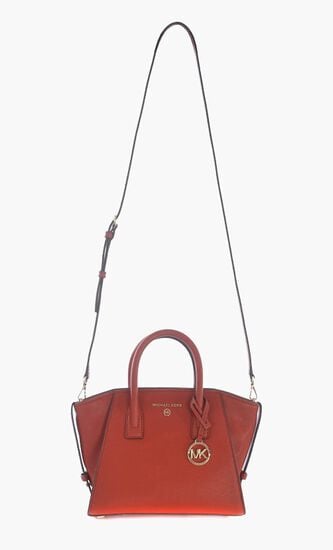 Avril Small Leather Top Zip Satchel